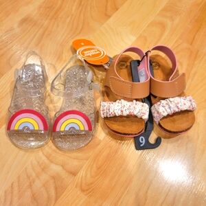 Toddler Girl Sandals Shoe Bundle Size 6 New